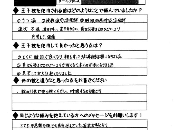 首から腰までのひどいコリが軽くなり、歩くのが楽になった。